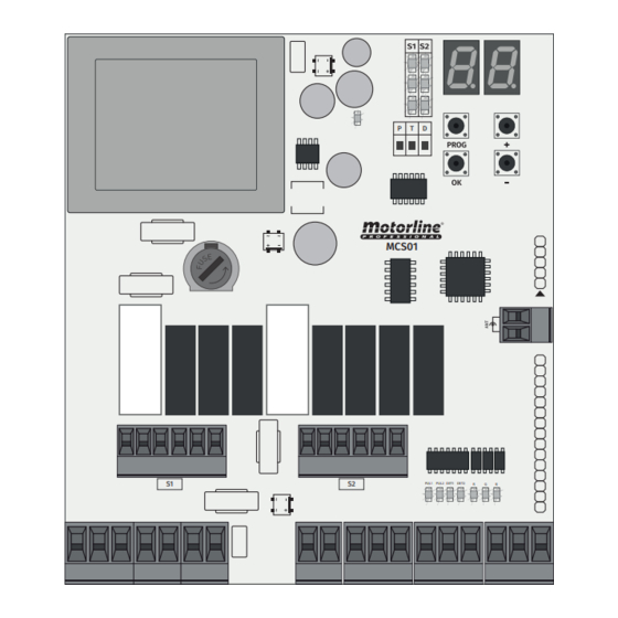 Motorline professional MCS01 Manual Del Usuário/Instalador