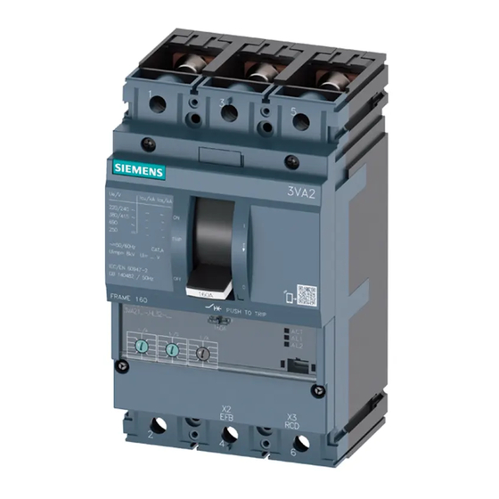 Siemens 3VA9-0KD00 Serie Instructions De Service