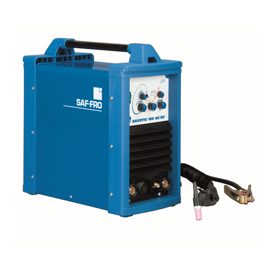 Saf-Fro SAXOTIG 160 AC/DC Instrucciones De Seguridad, Empleo Y Mantenimiento