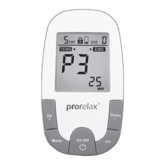 Prorelax TENS+EMS SUPER DUO Instrucciones De Uso