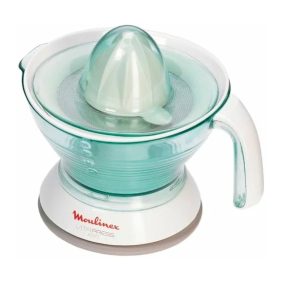 Moulinex vitapress 600 Manual De Instrucciones