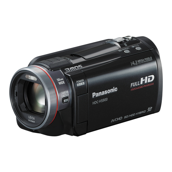 Panasonic HDC-SD900 Manual Del Usuario