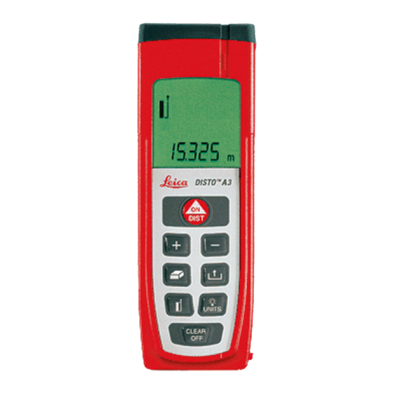 Leica DISTO A3 Manual De Empleo