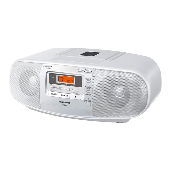 Panasonic RX-D45 Instrucciones De Funcionamiento