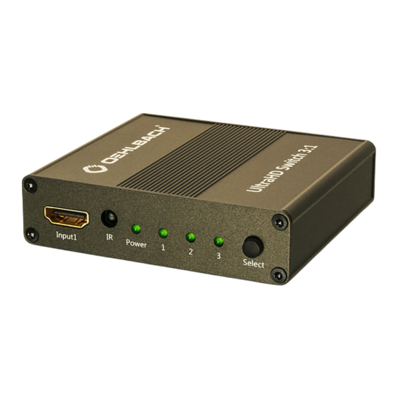 Oehlbach UltraHD Switch 3:1 Manual Del Usuario