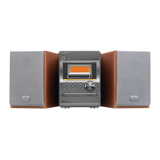 Sony CMT-M333NT Manual De Instrucciones