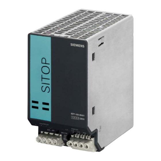 Siemens SITOP modular 24V/20A Manual De Instrucciones