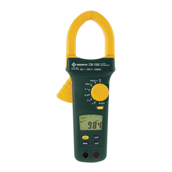 Greenlee CM-1500 Manual De Instrucciones