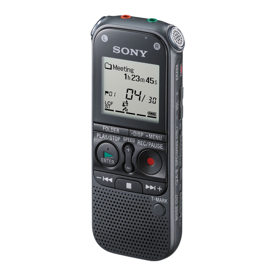 Sony IC Recorder ICD-AX412F Manual De Instrucciones