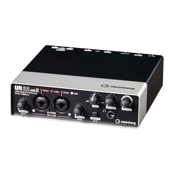 Steinberg UR 22 mk II Manual De Instrucciones