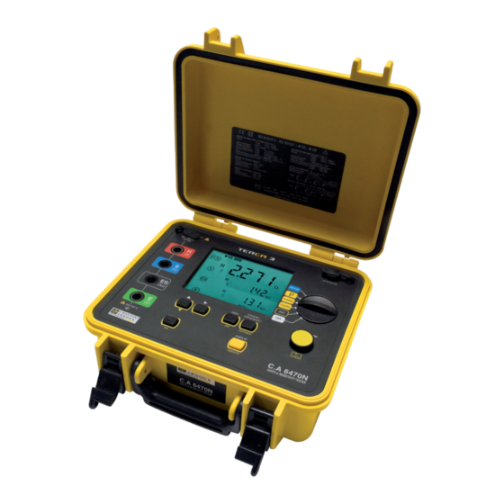 Chauvin Arnoux C.A 6470N Manual De Instrucciones