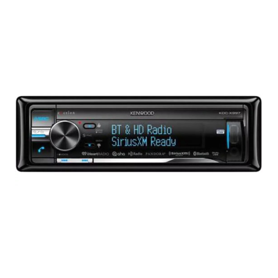 Kenwood KDC-X997 Guia De Inicio Rapido