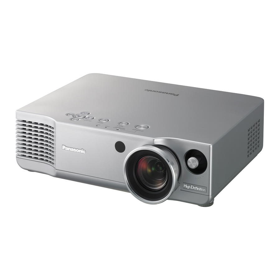 Panasonic PT-AE900E Instrucciones De Funcionamiento