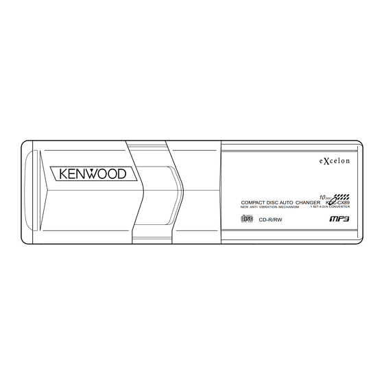 Kenwood KDC-CX89 Manual De Instrucciones