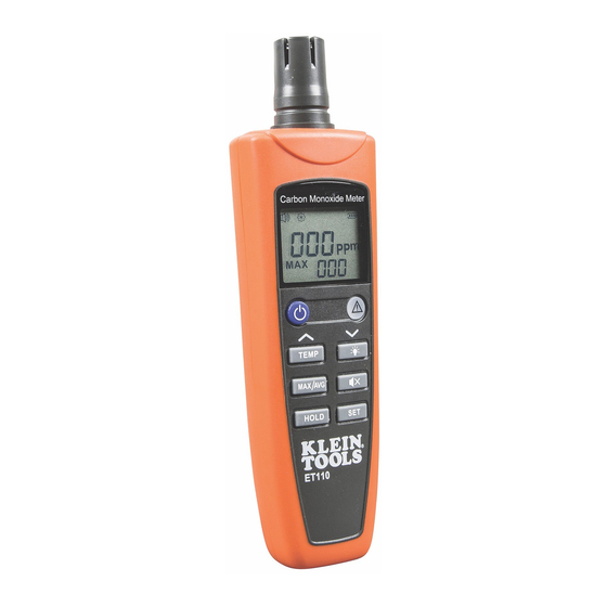 Klein Tools ET110 Manual De Instrucciones
