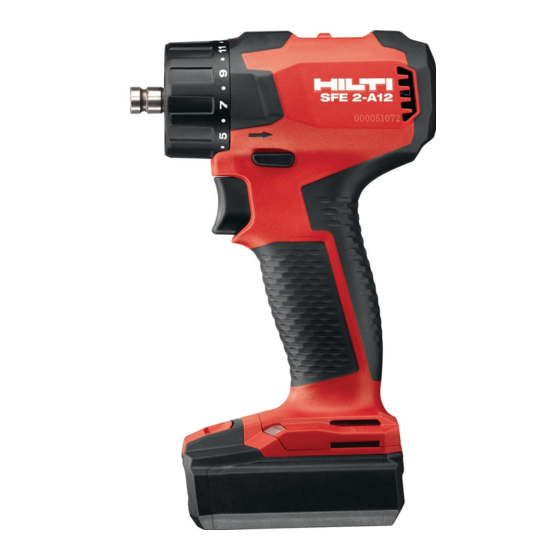 Hilti SFE 2-A12 Manual De Instrucciones Original