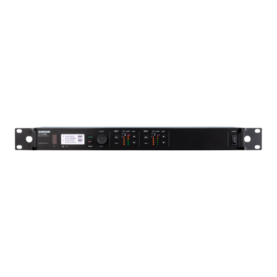Shure ULX-D Dual and Quad Manual De Instrucciones