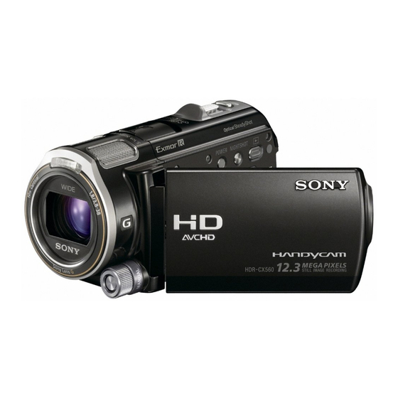 Sony Handycam HDR-CX560VE Manual De Instrucciones