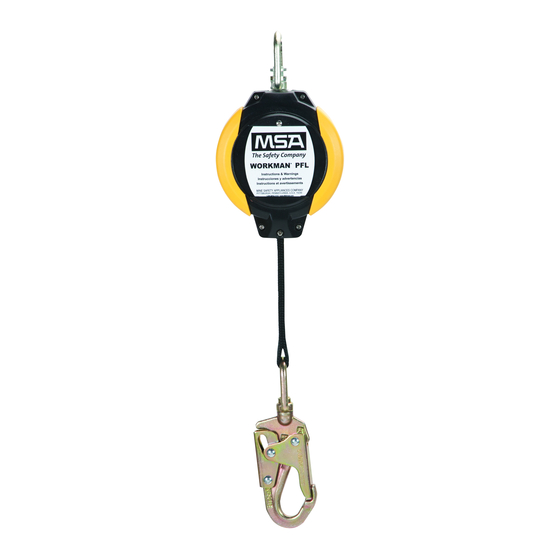 MSA WORKMAN PFL Instrucciones Del Usuario