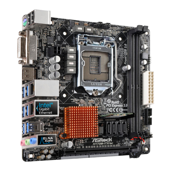 ASROCK H170M-ITX/ac Manual De Instrucciones