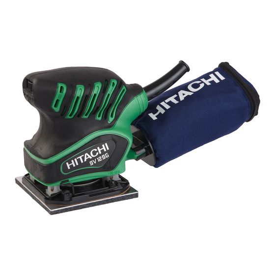 Hitachi Koki SV 12SG Instrucciones De Manejo