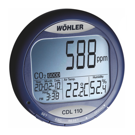 Wohler CDL 110 Manuales