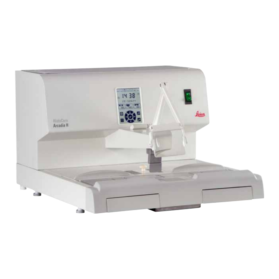Leica BIOSYSTEMS HistoCore Arcadia H Manual De Instrucciones