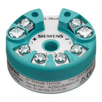 Siemens SITRANS TF420 Instrucciones De Servicio Resumidas