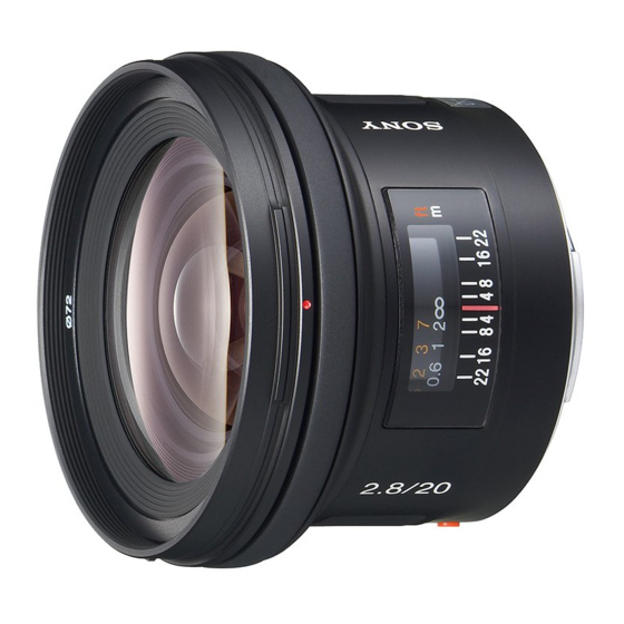Sony SAL20F28 Manual De Instrucciones