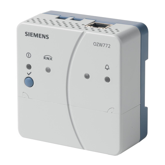 Siemens OZW772 Serie Instrucciones De Montaje