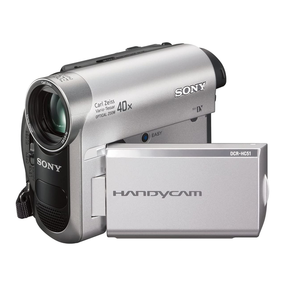 Sony DCR-HC51E Manual De Instrucciones