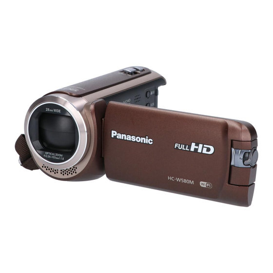 Panasonic HC-W580 Instrucciones De Funcionamiento