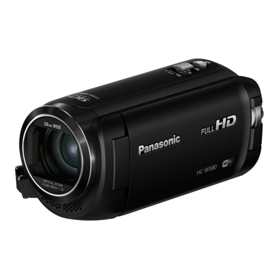 Panasonic HC-W580 Instrucciones De Funcionamiento