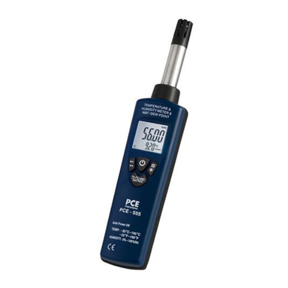 PCE Instruments PCE-555 Manual De Instrucciones