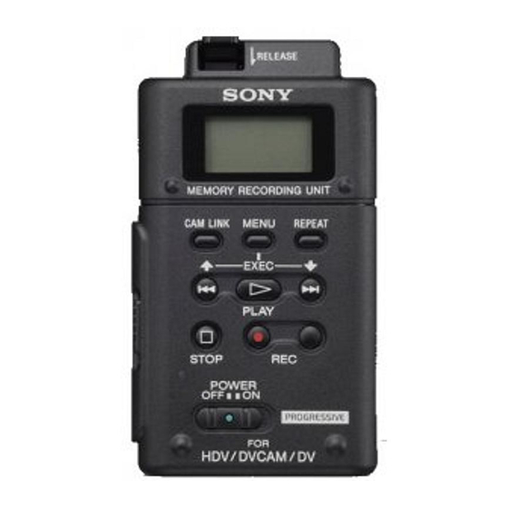 Sony HVR-MRC1K Manual De Instrucciones