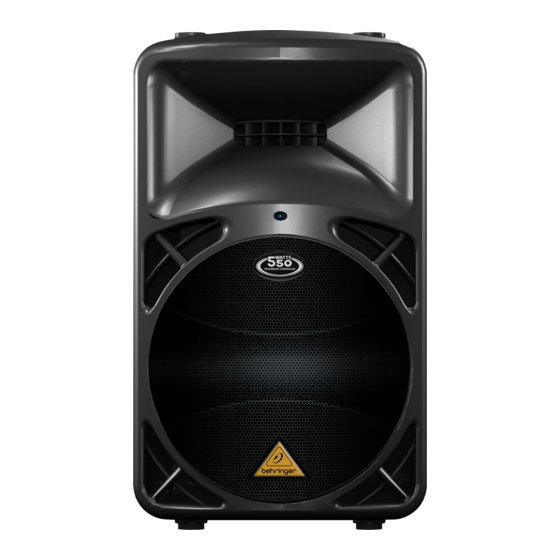Behringer EUROLIVE B312D Instrucciones De Seguridad/Manejo