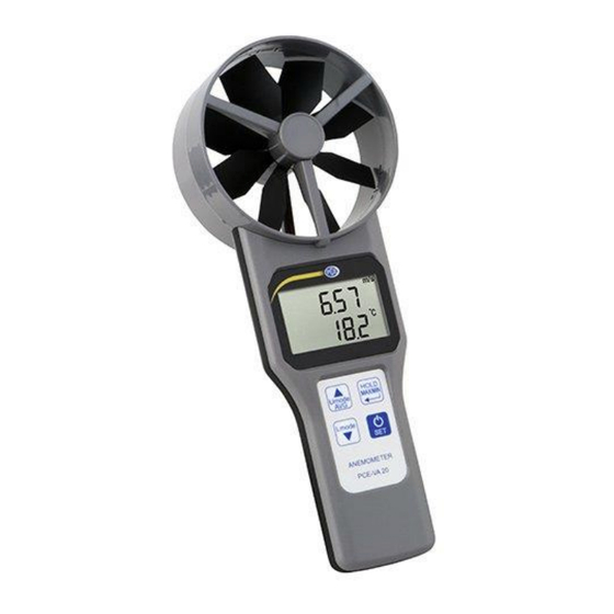 PCE Instruments PCE-VA 20 Instrucciones De Uso