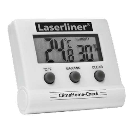 LaserLiner ClimaHome-Check Manual De Instrucciones