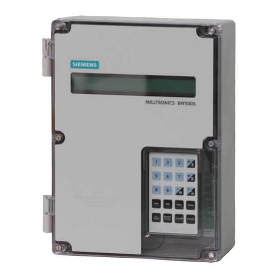 Siemens Milltronics BW500 Instrucciones De Servicio