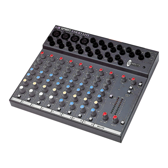 SoundCraft SPIRIT FOLIO LITE Guia Del Usuario