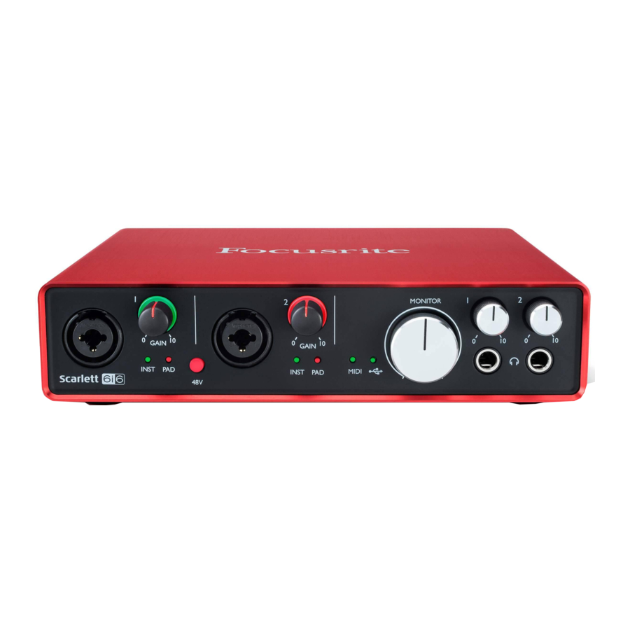 Focusrite Scarlett 6i6 Guía De Usuario