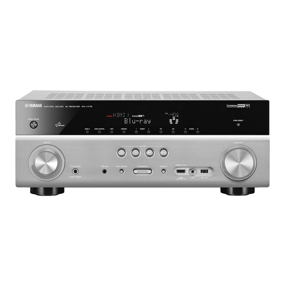 Yamaha RX-V775 Guía De Configuración Sencilla