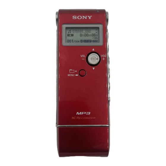 Sony IC Recorder ICD-UX60 Manual De Instrucciones