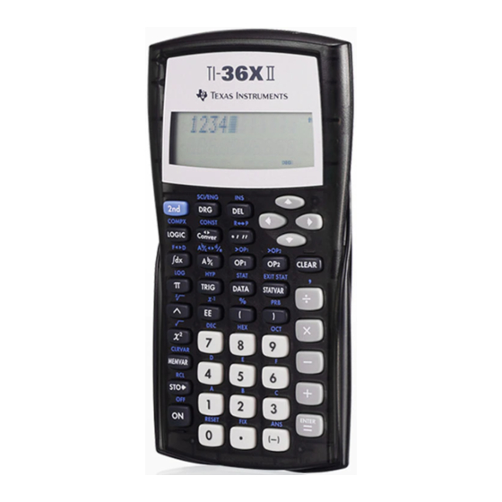 Texas Instruments TI-36X II Manuales