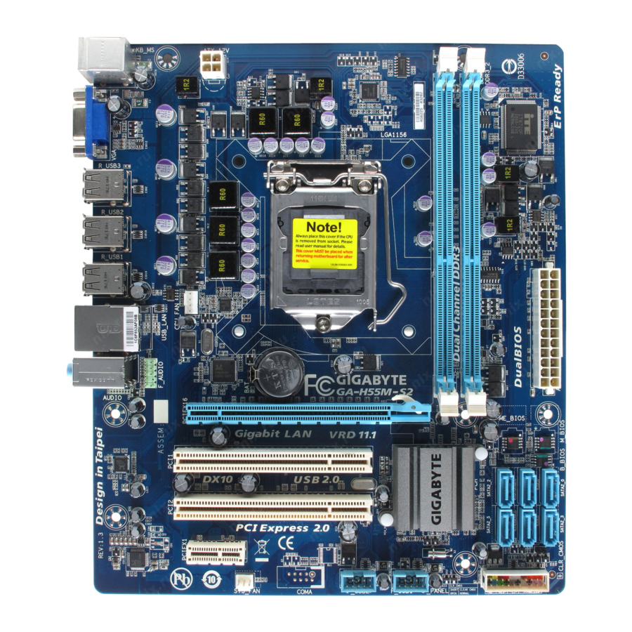 Gigabyte GA-H55M-S2 Manual De Usuario