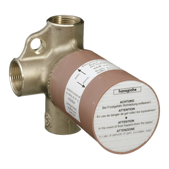 Hansgrohe Trio Stop 15981180 Manual Del Usuario