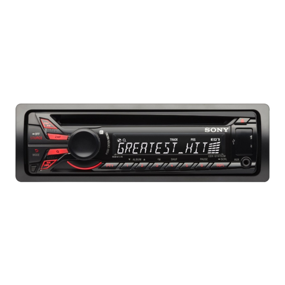 Sony CDX-GT474UM Instrucciones De Uso