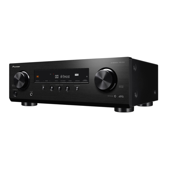 Pioneer VSX-534 Manual Del Usuario