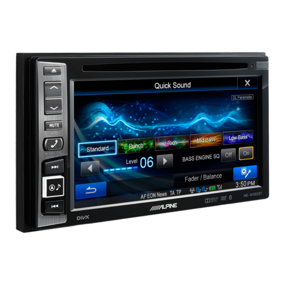 Alpine INE-W990BT Manual De Operación