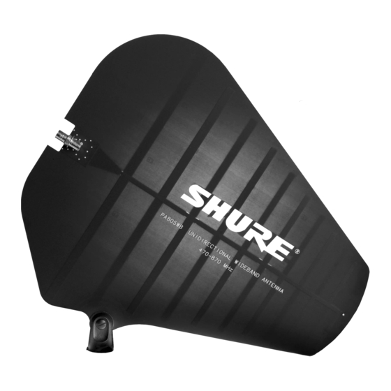 Shure PA805Z Instrucciones De Instalación